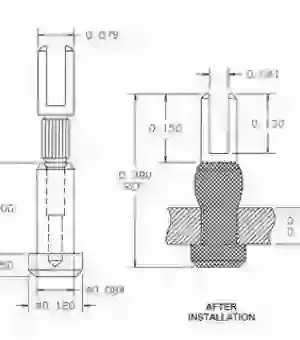 178R-04-04419 Insulated PTFE Slotted Terminal